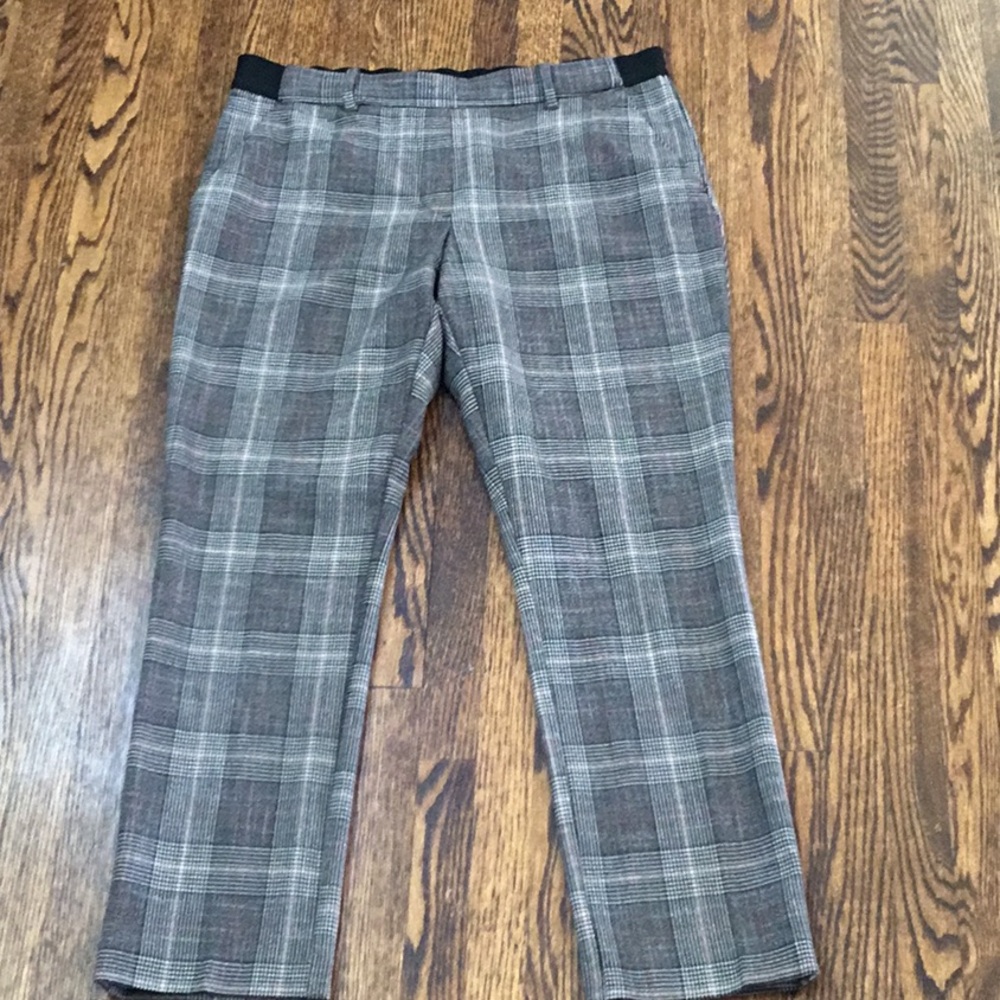 H&M Brown Plaid Trousers
